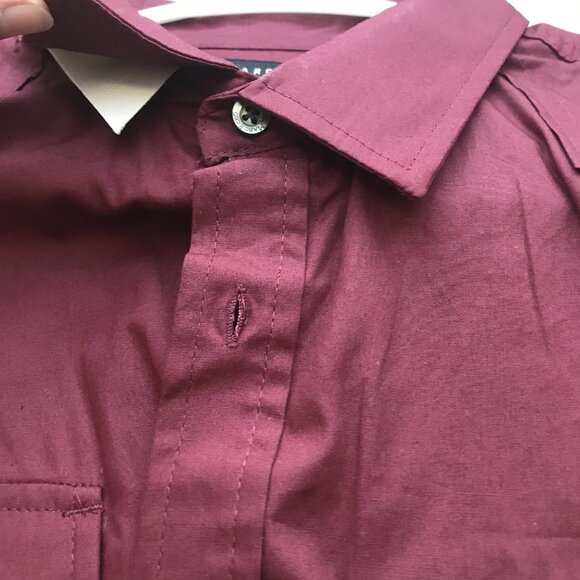 Marc Echo Cut And Sew longsleeve button down in burgundy, Medium, NWT - Picture 11 of 14
